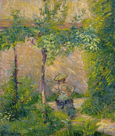 Woman in the Garden by Hippolyte Petitjean